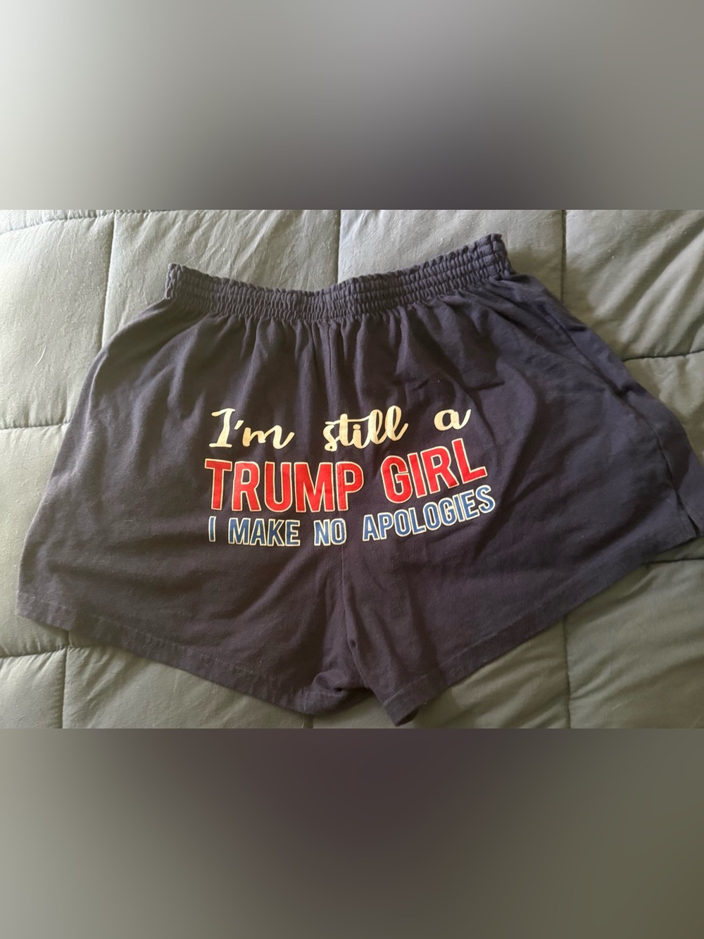 Augusta Sportswear Navy Graphic 'Trump Girl' Athletic Shorts